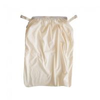 Cream elastische waszak buttons