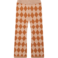 Flared broek Percy Diamond Knit Sirocco Leather Brown