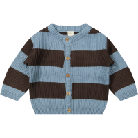 Vest Nero Knit Stripe Ashley Blue Chocolate Brown