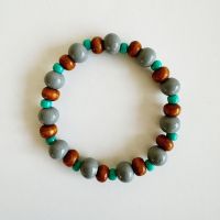 ByMelo armband grijs/groen