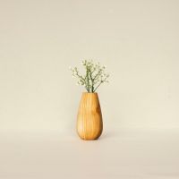 Houten vaasje met glas Nr. 02 Wooden Story