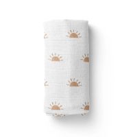 Swaddle doek Sunnies - White with Camel