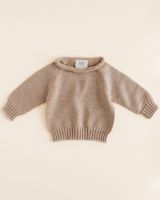 Hvid Sweater Georgette Sand