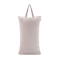 Taupe Gingham XL luierzak van Modern Cloth Nappies wetbag