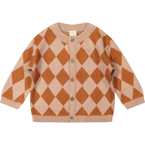 Vest Nero Diamond Knit Sirocco Leather Brown