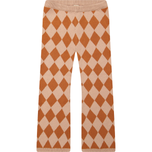 Flared broek Percy Diamond Knit Sirocco Leather Brown
