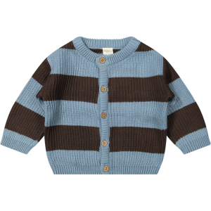 Vest Nero Knit Stripe Ashley Blue Chocolate Brown