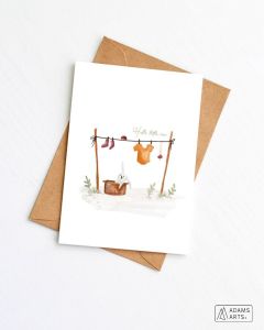 Geboorte kaart Hello Little One Wasdraad Adams Arts