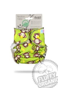 Fluffy Organic newborn luier Apenstreken Petit Lulu