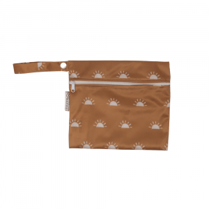 Sunnies - Camel with White mini wetbag Modern Cloth Nappies