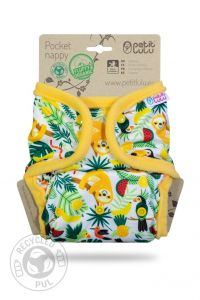 Luierende Luiaard pocketluier drukknoopjes Petit Lulu