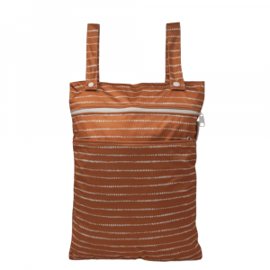Dubbele luierzak Dune - Tan with White Modern Cloth Nappies wetbag