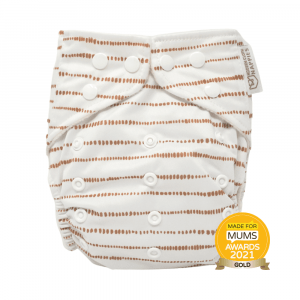 Dune White with Tan AIO One Size luier Modern Cloth Nappies