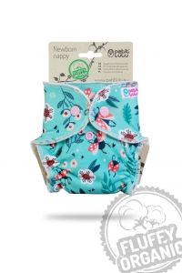 Fluffy Organic newborn luier Lieveheersbeestjes op de Maan Petit Lulu