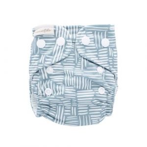 Pastel Fronds newborn Recycled hennep luier Bare and Boho