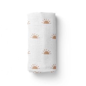 Swaddle doek Sunnies - White with Camel