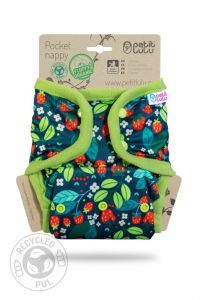 Wilde Aardbeien pocketluier drukknoopjes Petit Lulu