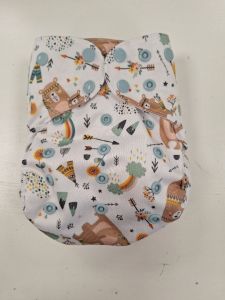 Mama Bear Blümchen overbroekje drukknoopjes