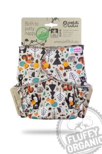 Maxi Night Fluffy Organic Bosvrienden drukknoopjes Petit Lulu