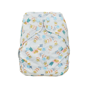 Sweet Birds Blümchen One Size overbroekje drukknoopjes