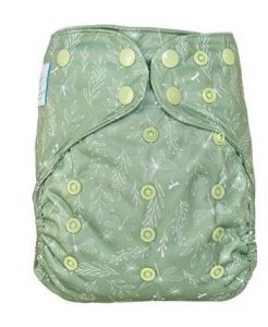 Natural Moss Blümchen One Size overbroekje drukknoopjes