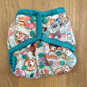 tokiTreats Peacock newborn overbroekje Rumparooz