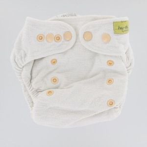 Gebruikt - Bamboeluier Wit Drukknoopjes