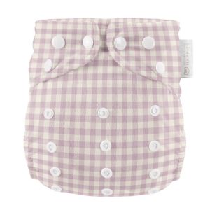 Lilac Gingham One Size AIO Modern Cloth Nappies