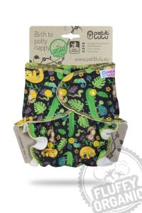 Maxi Night Fluffy Organic Regenwoud drukknoopjes.