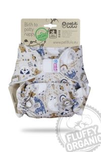 Fluffy Organic Bamboeluier Siësta In De Dierentuin Klittenband Petit Lulu